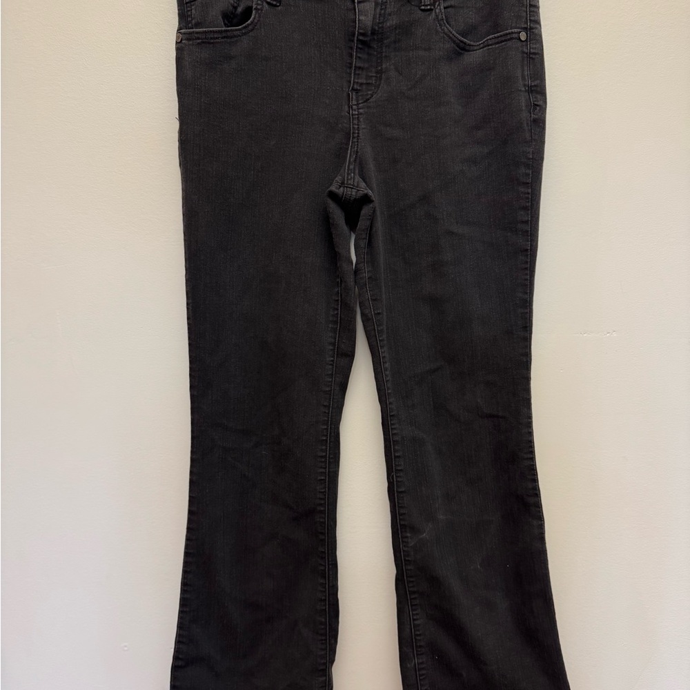 1822 Denim Womens Size 12 Black Bootcut Jeans Mid Rise Stretch